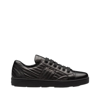 Prada 1E344I-77F Women's Shoes Black Nappa Leather Sport Casual Sneakers (PRW1005)-AmbrogioShoes