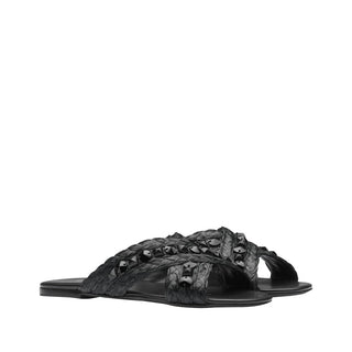 Prada 1E344I-77F Women's Shoes Black Wedge Straw Casual Sandals (PRW1006)-AmbrogioShoes