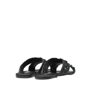 Prada 1E344I-77F Women's Shoes Black Wedge Straw Casual Sandals (PRW1006)-AmbrogioShoes