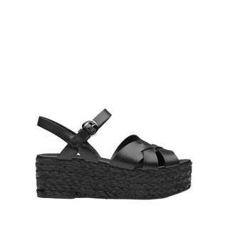 Prada 1XZ680-3KYE Women's Shoes Black Calf-Skin Leather Sandals (PRW1007)-AmbrogioShoes