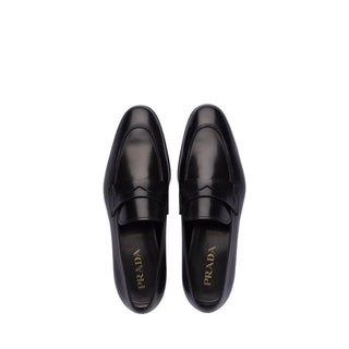 Prada 2DB185-248 Black Calf-Skin Leather Penny Loafers (PRM1031)-AmbrogioShoes