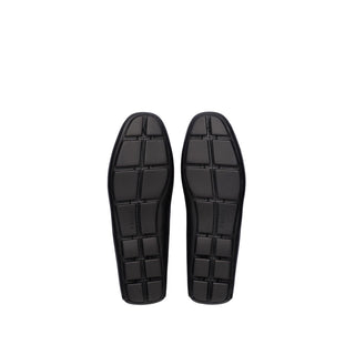 Prada 2DD164-3E0N Men's Shoes Black Saffiano Leather Moccasin Loafers (PRM1005)-AmbrogioShoes