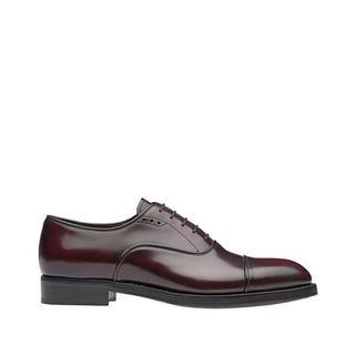 Prada 2EA130-055 Burgundy Calf-Skin Leather Oxfords (PRM1007)-AmbrogioShoes