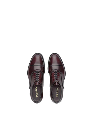 Prada 2EA130-055 Burgundy Leather Oxfords (PRM1007)