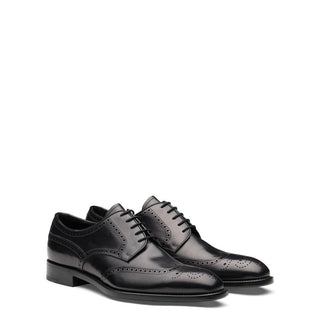 Prada 2EB109-3F33 Black Calf-Skin Leather Derby (PRM1026)-AmbrogioShoes