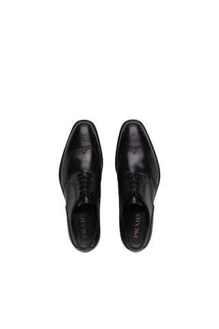 Prada 2EB109-3F33 Black Leather Derby (PRM1026)