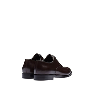 Prada 2EB184-ZJY Brown Polished Calf-Skin Leather Derby (PRM1010)-AmbrogioShoes