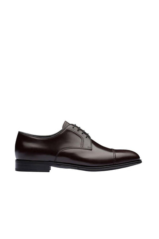 Prada 2EB184-ZJY Brown Polished Leather Derby (PRM1010)