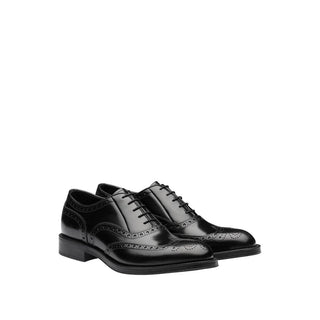 Prada 2EC134-ZJY Black Polished Calf-Skin Leather Derby (PRM1011)-AmbrogioShoes