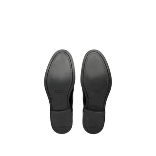 Prada 2EC134-ZJY Men's Shoes Black Polished Calf-Skin Leather Derby Oxfords (PRM1011)-AmbrogioShoes