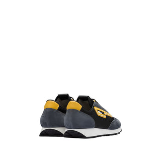 Prada 2EG276-3KUY Black & Yellow Cloudbust Technical Fabric / Suede Leather Casual Sneakers (PRM1017)-AmbrogioShoes