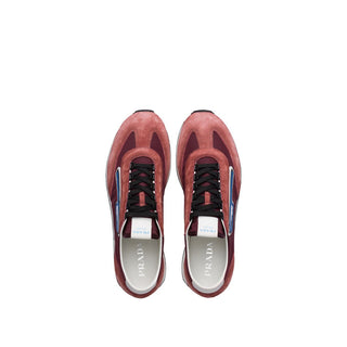 Prada 2EG276-3KUY Men's Shoes Red Cloudbust Technical Fabric / Suede Leather Casual Sneakers (PRM1015)-AmbrogioShoes