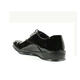 Prada Black Patent Leather Lace-Up Mens Shoes 2E2428 (PRM61)-AmbrogioShoes