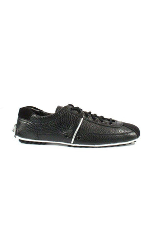 Prada Designer Shoes Black Leather Driving Men's Designer Shoes 2E1376 (PRM7)