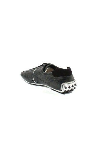 Prada Designer Shoes Black Leather Driving Men's Designer Shoes 2E1376 (PRM7)