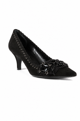 Prada Designer Shoes for women Black Suede Pumps 1P6327 (PRW14)
