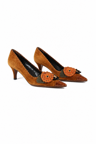 Prada Designer Shoes for women, Suede Pumps 1P6317 (PRW13)