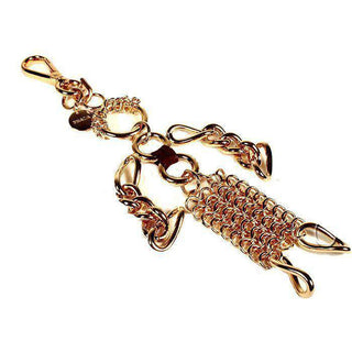 Prada Keychains, Prada Gold Chain Tric Keychain / Purse Charm (1ar601gold)-AmbrogioShoes