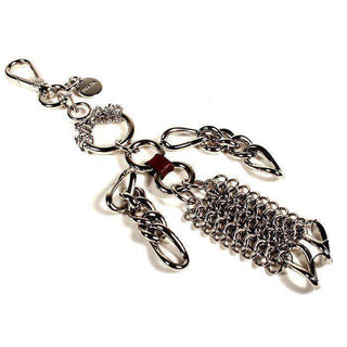 Prada Keychains, Prada Silver Chain Tric Keychain / Purse Charm (1ar601silver)-AmbrogioShoes