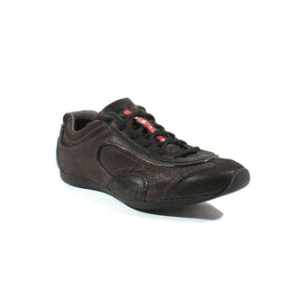 Prada Mens Shoes Brown & Black Leather Sports (PRM20)-AmbrogioShoes