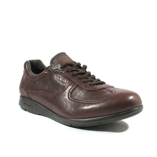 Prada Mens Shoes Brown Nappa Aviator Six Lace-Up Sneakers (PRMSNK6)-AmbrogioShoes