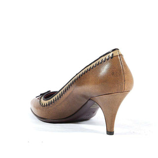 Prada Natural Beige Nappa Leather Pumps 1I6101 (PRW7)-AmbrogioShoes