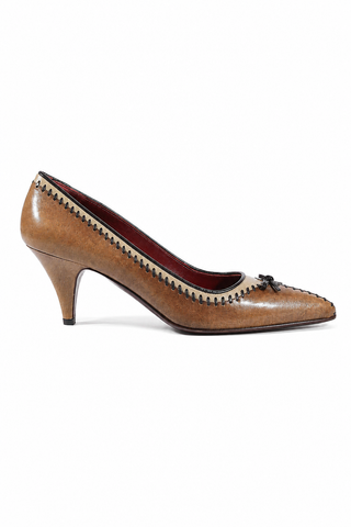 Prada Natural Beige Nappa Leather Pumps 1I6101 (PRW7)