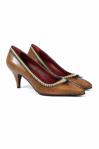 Prada Natural Beige Nappa Pumps 1I6101 (PRW7)