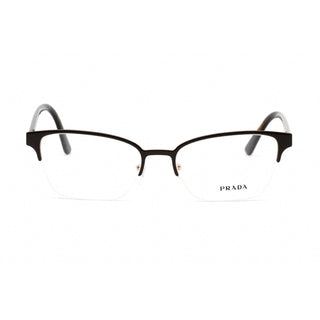 Prada PR 61XV Eyeglasses Top Brown Rose Gold/Clear demo lens-AmbrogioShoes