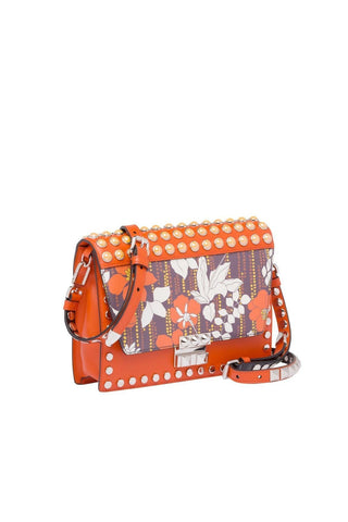 Prada Special Edition 1BD120-2CE9 Women's Orange Elektra Leather Shoulder Bag (PR1010)