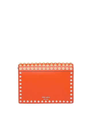 Prada Special Edition 1BD120-2CE9 Women's Orange Elektra Leather Shoulder Bag (PR1010)