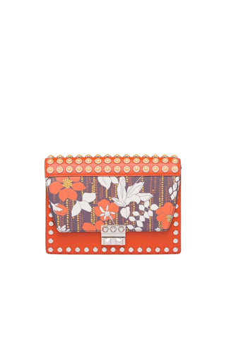 Prada Special Edition 1BD120-2CE9 Women's Orange Elektra Leather Shoulder Bag (PR1010)