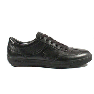Prada Sports Mens Shoes Black Leather Sneakers 4E1526 (PRM37)-AmbrogioShoes
