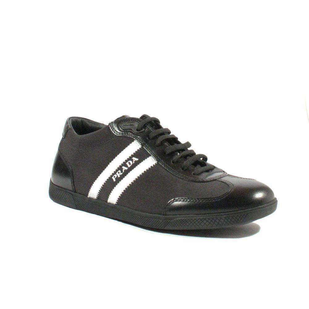 Sneakers Men's Prada Black And White Trainers PRADA Downtown