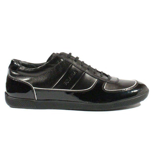 Prada Sports Mens Shoes Designer Black Leather Sneakers 4E1889 (PRM38)-AmbrogioShoes