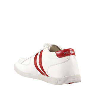 Prada Sports Men's Designer White/Red Sneakers 4E1806 (PRM43)-AmbrogioShoes