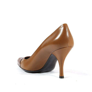 Prada Tabacco Brown Leather Pumps 1I6041 (PRW6)-AmbrogioShoes
