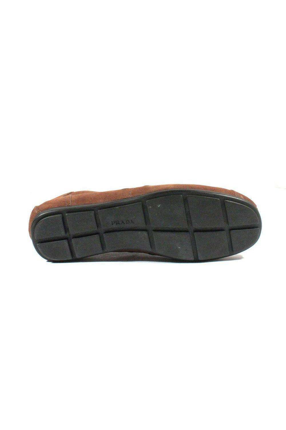 prada tobacco loafers - Brown Suede Penny Loafer Upper with suede band Prada Men's Toblach Leather Loafers