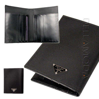Prada Wallet for Men M10 Tessuto Microfiber & Leather Wallet (M10)-AmbrogioShoes