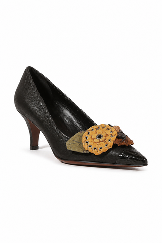 Prada Women's Black leather Pumps 1P6317 (PRW12)