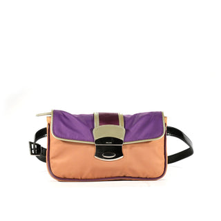 Prada Women's Purple & Pink Fabric Waist Strap Bag (PR1013)-AmbrogioShoes
