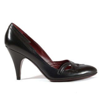 Designer shoes by Prada Shoes for women, Black leather Pumps 1P6475 (PRW15)-AmbrogioShoes