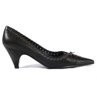 Prada Shoes for women 1P6155, Black leather Pumps (PRW11)-AmbrogioShoes
