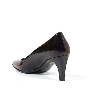 Prada shoes Black & Gray Patent leather Pumps for women (PRW45)-AmbrogioShoes