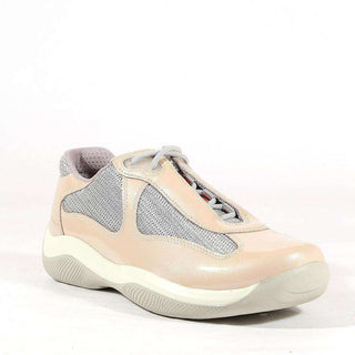 Prada shoes for women Beige Patent leather Sneakers PRW68-AmbrogioShoes