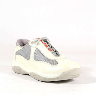 Prada shoes for women Cream Patent leather Sneakers KPRW69-AmbrogioShoes