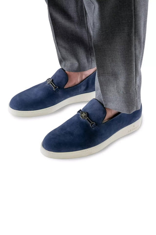 Artioli Rimini Suede Horse-Bit Loafer