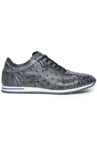 Rio Ostrich Sneaker - Black Denim-Dellamoda