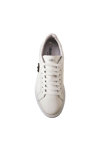 Roberto Cavalli 22535-C White Leather Casual Sneakers (RC1001)
