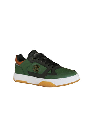 Roberto Cavalli 22537-B Militare Green Fabric / Leather Casual Sneakers (RC1002)